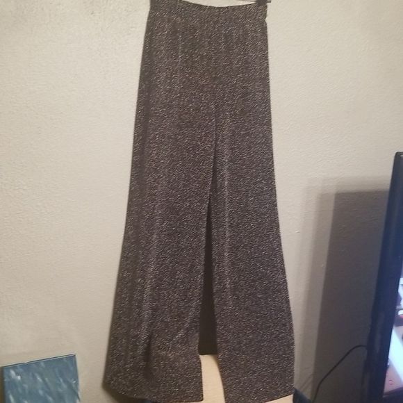 Rokoko Wide Leg Metallic Black Multicolored High Waist Pants Sz. Small - Picture 6 of 14